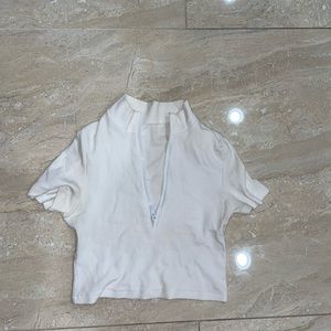 White crop top